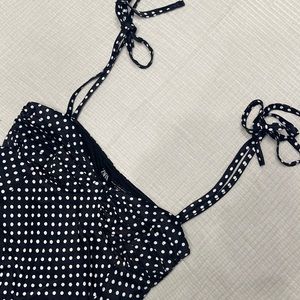 Zara | Polka Dot Print Satin Effect Bodysuit